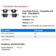thumbnail image 2 of Front Brake Pad Set - Compatible with 2000 - 2006 BMW X5 - Raybestos, 2 of 2