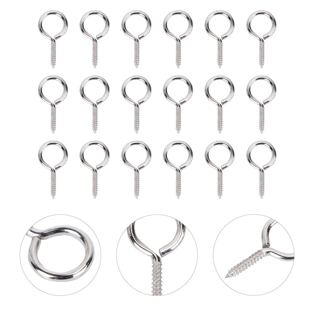 MERRYHAPY 36pcs Eye Self Tapping Screw Sheep Eye Screw Metal Threaded Hook Office Home Use General Users