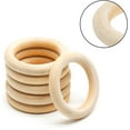 thumbnail image 2 of NOGIS 30 Pcs Wooden Rings for Crafting -3 Sizes (2.5/5/7cm) | Sanded Smooth Natural Birch Wood | DIY Jewelry, Home Decor Safe for Kids & Allergy-Sensitive Crafters, 2 of 7