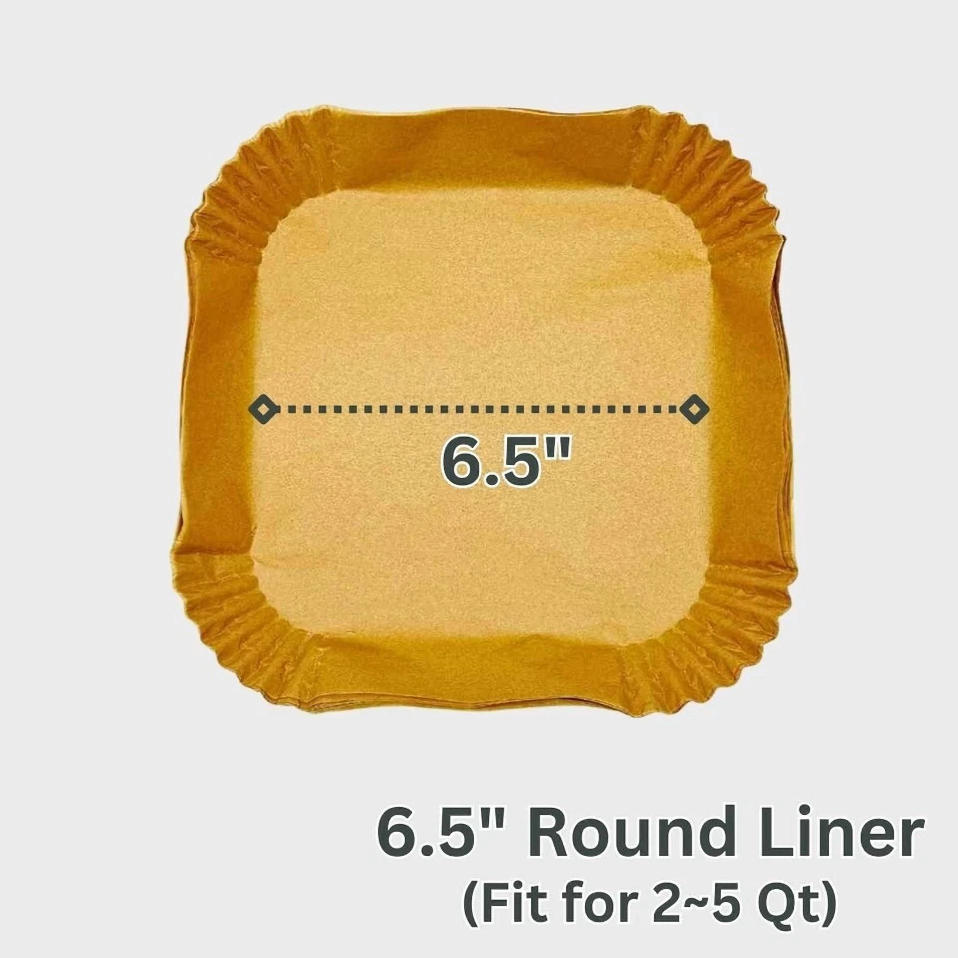 6.5" Square Air Fryer Liner (100Sheets)