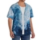thumbnail image 2 of Fotbe Abstract Ocean Waves Camisa Estampada de Manga Corta para Hombre, Casual de Verano, Estilo Playero, Sin Arrugas-Small, 2 of 5