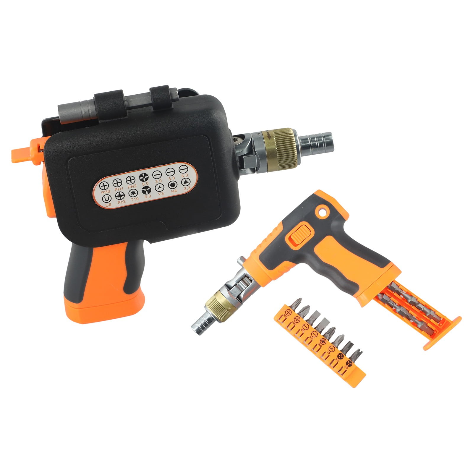 16 In1 /4 Upgraded Ratchet Screwdriver Set With Screwdriver Bit And Bit Holder Orange