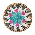 thumbnail image 2 of TIMIFIS Wooden Seashell Coasters, Home Decor Rattan Ceramic Heat Insulating Saucer Seashell Floral Pattern Saucer Tea Saucer Coffee Table Hand Woven Non Scaldable Seashell Mats, 2 of 6