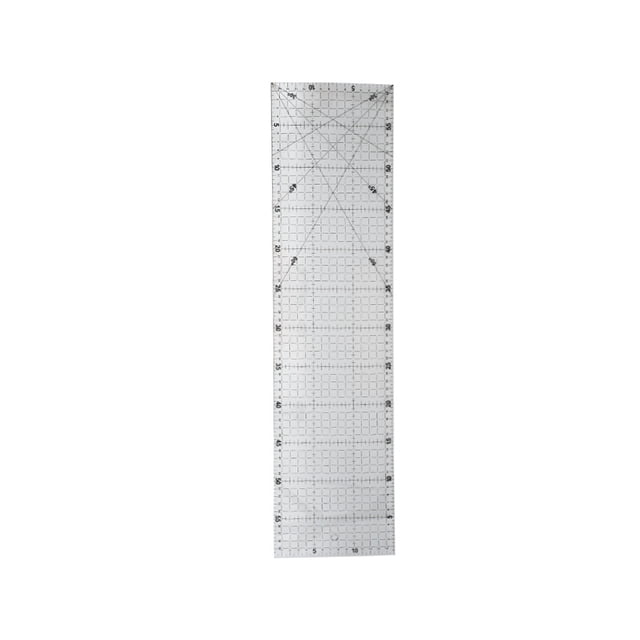 Transemion Ruler Clear Scale Embroidery Dressmaking Tailor Sewing Template Manual Handmade Stitching Measuring Tool 15x60cm Black