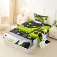 thumbnail image 2 of Manfei Recycling Truck Pattern Twin Sheets,Cartoon Car Print Bedding,Green,3pcs,1 Fitted Sheet and 1 Pillowcase, 2 of 6
