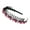 Red, variant on Hair Clasp Shiny Colorful Rhinestone Non-Slip Reusable Narrow Brim Girls Headband Hair Accessories,Red