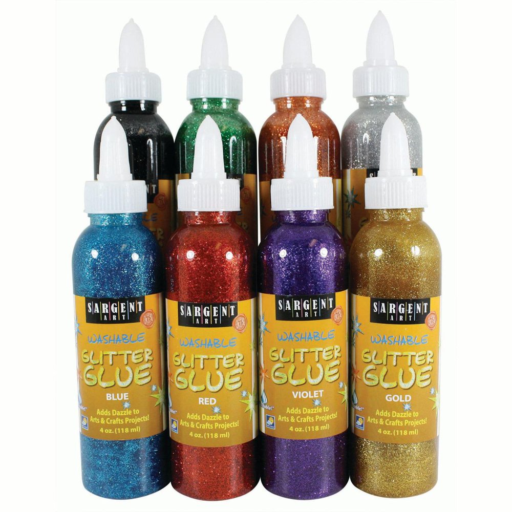 Sargent Art® 8 ct. 4 oz. Glitter Glue Assortment