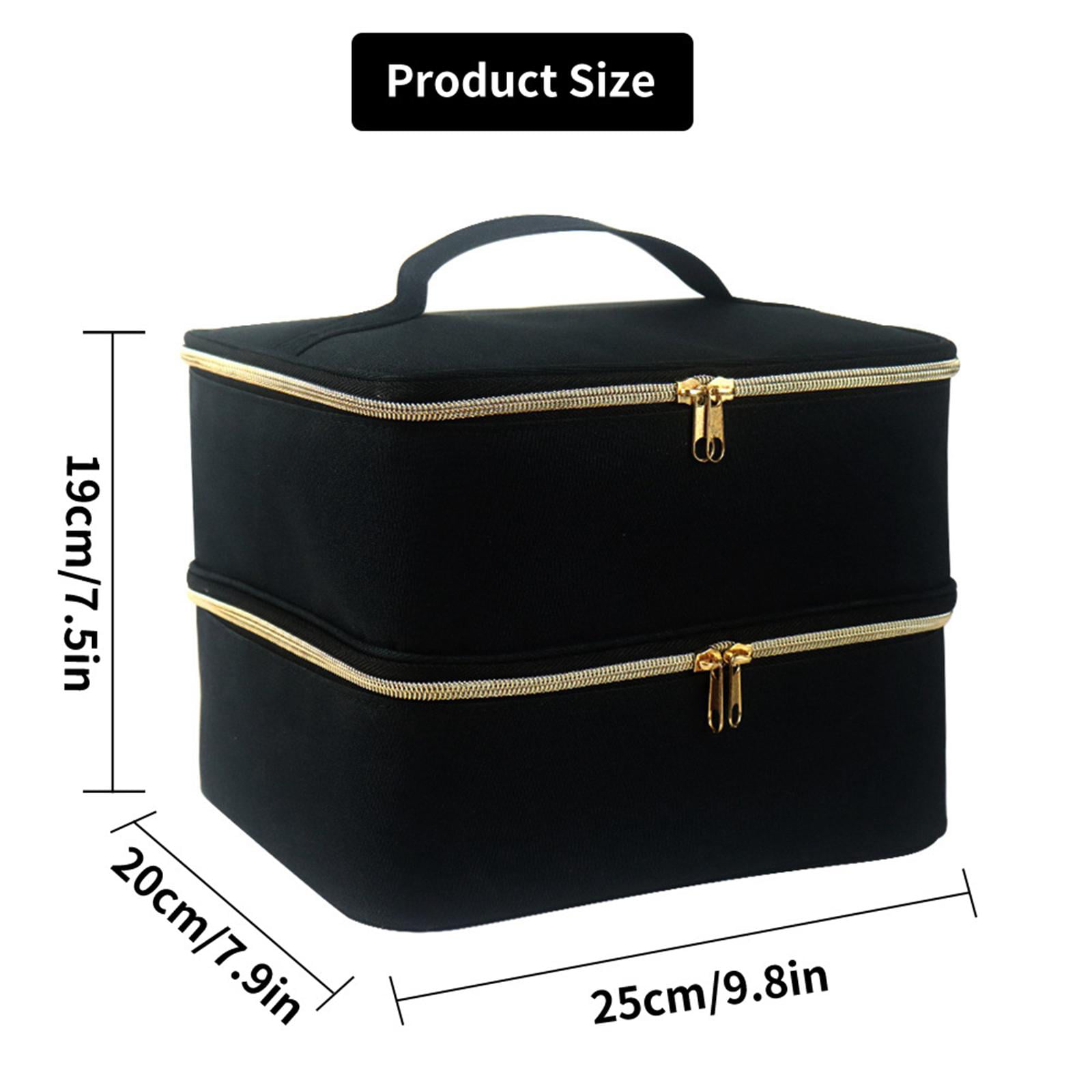 AFUOWER Nail Polish Organizer Bag with Handles Travel Case Portable Storage Bag for Manicure Set - Holds 30 Bottles(15ml - 0.6 fl.oz)
