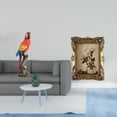 thumbnail image 2 of Figura de loro,Estatua de loro Escultura animal Figura de loro,Estatua de jardín coleccionable de adorno de escritorio,Marco de fotos,Marco de fotos ornamentado Marco barroco antiguo, 2 of 8