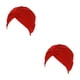 thumbnail image 3 of Sonducket Turbante musulmán Hijab Caps Sombreros de turbantes sólidos Gorro con volantes Transpirable Chemo Head Hair Mujeres Cancer Headwear rojo brillante 2piezas, 3 of 6