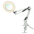 thumbnail image 1 of Flexible Clamp-on Table Lamp with 8x Magnifier Swing Arm Dimmable, 1 of 8