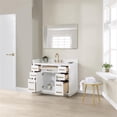 thumbnail image 4 of Gavino 48" Wood Vanity in White with Grain White Composite Stone Top and Mirror, 4 of 12