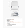 thumbnail image 7 of Low Backrest Folding Fishing Boat Seat with Thickened Sponge Cushion Waterproof PVC Leather Aluminum Alloy Hinges for Boats Yachts Ships White, 7 of 7