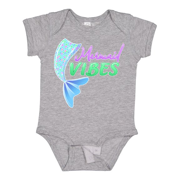 Inktastic Mermaid Vibes- mermaid tail Girls Baby Bodysuit