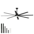thumbnail image 3 of Dextrus 84" Large Ceiling Fan with Lights and Remote 8 Blades 6-Speed Dimmable Indoor Outdoor Ceiling Fan for Patio Living Room Garage, Black, 3 of 10