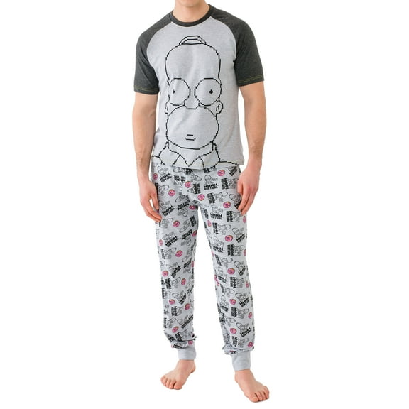 The Simpsons Mens Homer Short Sleeve Pajamas Szizes S-XXL