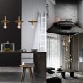 thumbnail image 4 of FSLiving Adjustable Height Dimmable Pure Copper Pendant Light H Type Track Mounted Brass Pendant Light Brass Finished E26 Socket Decorate for Kitchen Island,Frisbee Shape,Customizable, 5ft,3 Lights, 4 of 8
