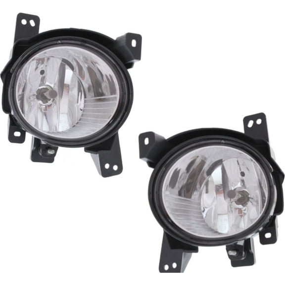 For 2010-2012 Hyundai Santa Fe Driver and Passenger Side Pair Fog Light With Bulbs Included CAPA Certified HY2592137 HY2593137 | 92201-2B500 92202-2B500