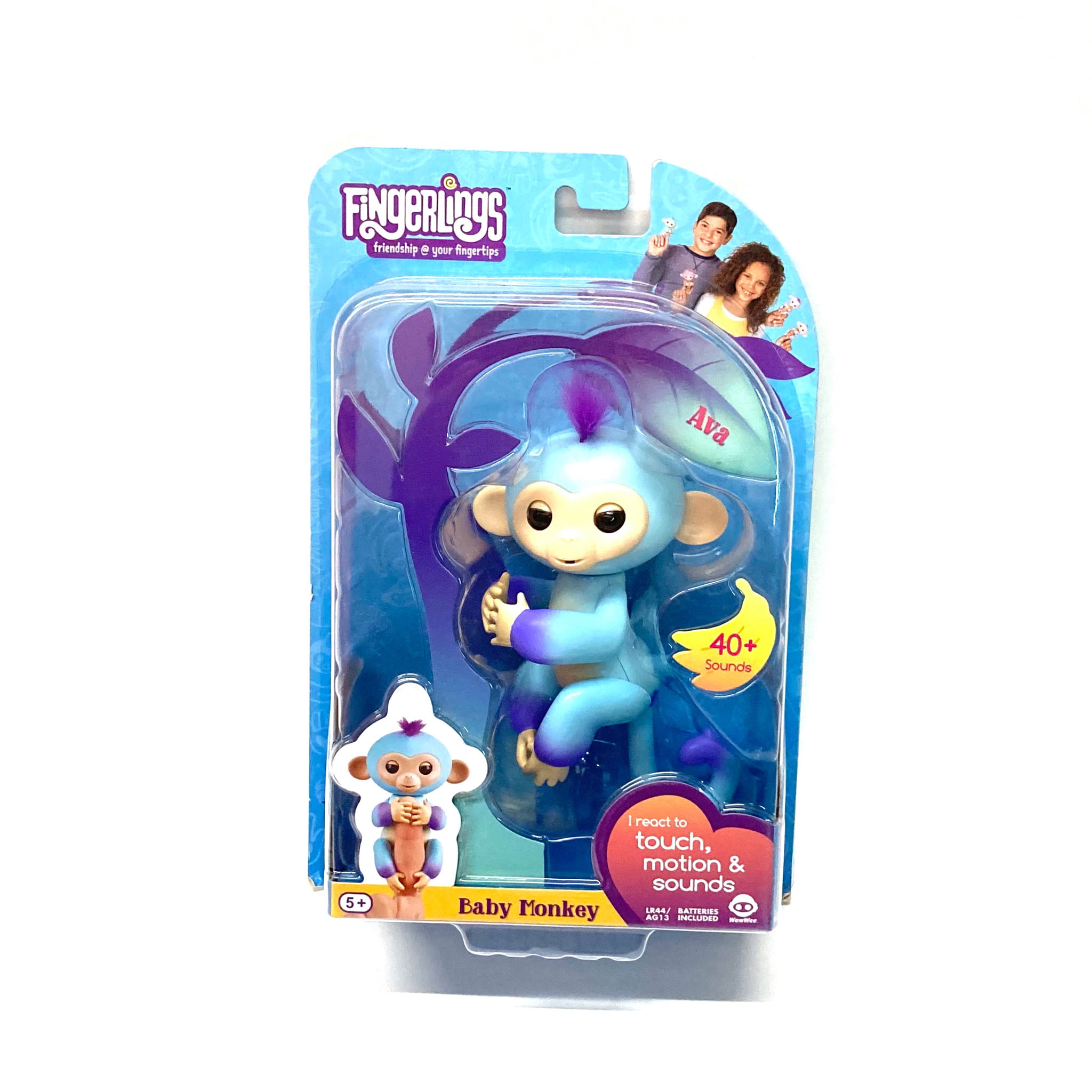 WowWee Fingerlings Zoe Baby Monkey Interactive Toy 100 Authentic Turquoise for sale online 