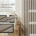 thumbnail image 4 of Cortinas TWODRAPES de lino y lino plisadas, 213 x 213 cm, 2 paneles, 4 of 9