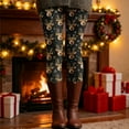 thumbnail image 7 of Gyexs Christmas Leggings for Women Funny Xmas Printed Soft Comfortable Pajamas Pants Winter Warm Lined Tights #03 Green & Size XL, 7 of 7
