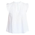 thumbnail image 6 of Time and Tru Women's Cotton Eyelet Top with Short Flutter Sleeves, Sizes XS-XXXL, 6 of 6