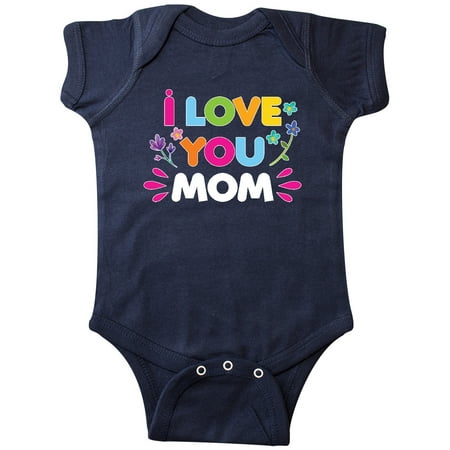 

Inktastic I Love You Mom with Flowers Gift Baby Girl Bodysuit