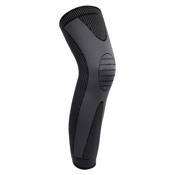 Rodillera con manga completa para pierna, alivio del dolor para ciclismo, correr, baloncesto (M)