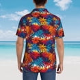 thumbnail image 6 of Daiia Colorful Hawaii Palms Hawaiian Shirt for Men Gentle Cotton Regular Short Sleeve Casual-Small, 6 of 9