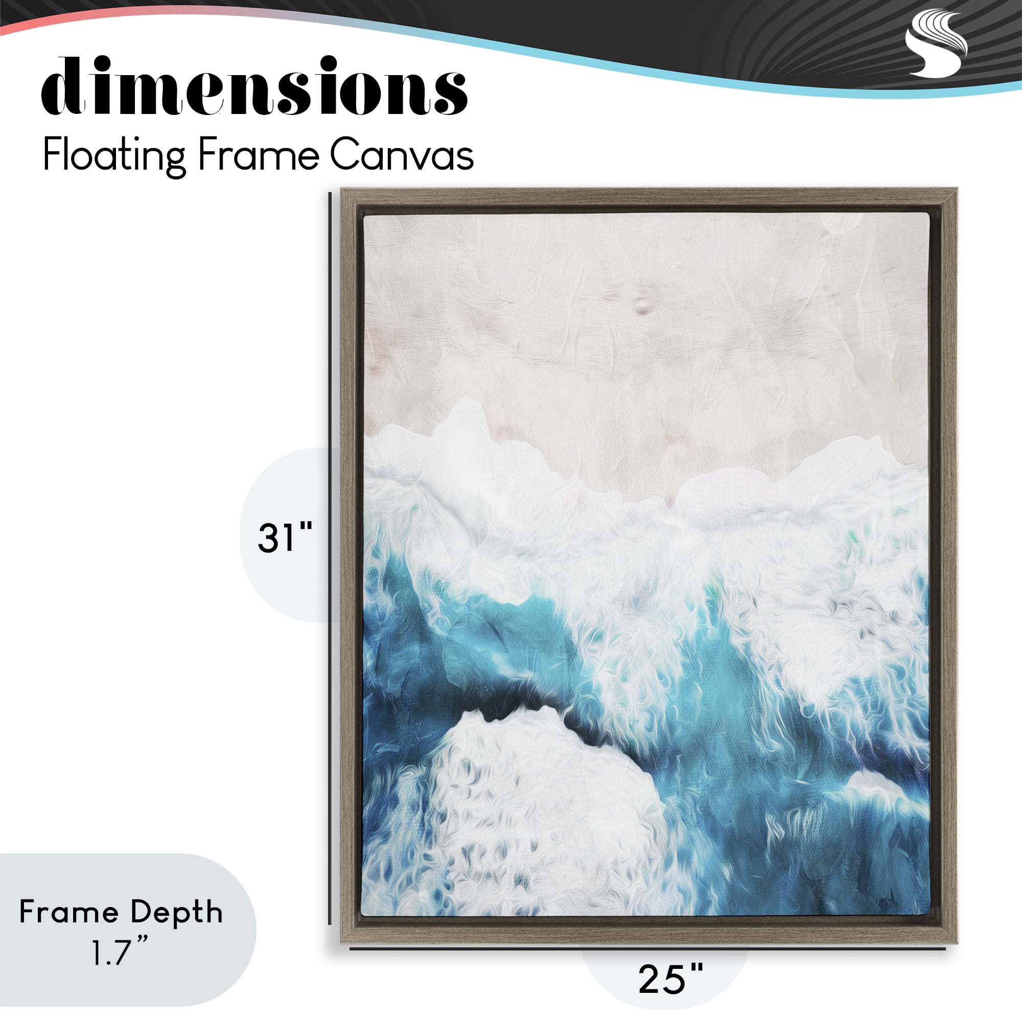 Stupell Industries On The Beach Aerial Brown Framed Floater Canvas Wall Art, design by Milli Villa