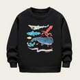 thumbnail image 2 of Rohuuque Kids Casual Pullover,Fashion Cartoon Print Hoodless Sweatshirt With Long Sleeve Tops 6 Years Black, 2 of 5