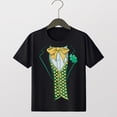 thumbnail image 2 of Godom Kids St.Patrick's Day Shirt for Boys Girls Clover T-Shirts Short Sleeve Tees Tops 1-12T,Black, 2 of 7