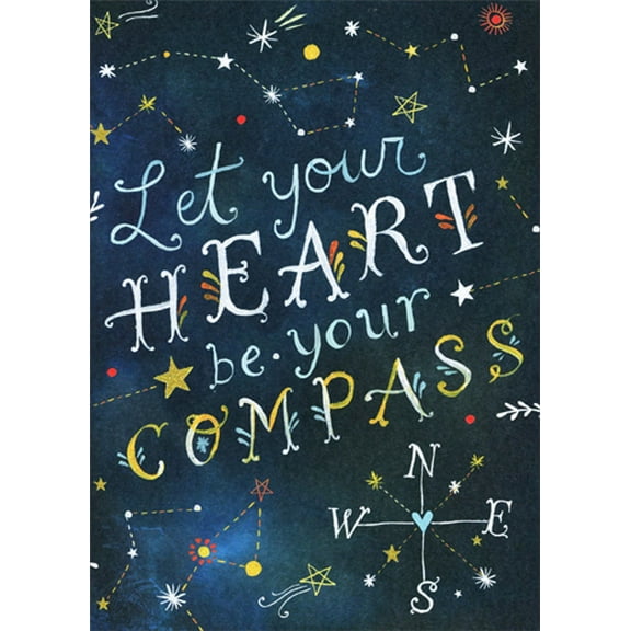 RSVP Let Your Heart Be Your Compass Graduation Congratulations Card