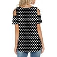thumbnail image 6 of ANYJOIN Womens Casual Summer Tunics Tops Short Sleeve Cold Shoulder Shirts, 6 of 6