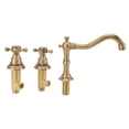 thumbnail image 1 of Three Hole Basin Faucet, Easy Installation Durable Sturdy  Elegant Beautiful Double Handle Faucet  For Bathroom For Home Antique,Black, 1 of 8