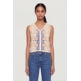 thumbnail image 2 of Women's Floral Crochet Button Front Vest, 2 of 4