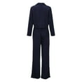 thumbnail image 5 of WENWU Casual Striped Short Lapel Suit Straight Pant Suit Tuxedo Women Women Pants, 5 of 9