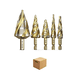 thumbnail image 1 of Juego De 5 Brocas Escalonada De Acero Hss Para Madera Metal Belug Dorado, 1 of 5