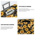thumbnail image 3 of Kdxio Black Marble Pattern Sunflower Pattern Luggage Cover for Travel,Elastic and Durable,Fits 18-32 Inch,Anti-Scratch Suitcase Protector-No luggage included, 3 of 5
