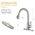 thumbnail image 5 of Boyel Living 3-function Kitchen Sink Faucets,Single Handle Pull-down Spout Kitchen Faucet with Base Plate Suit to 1 or 3 Holes Brushed Nickel, 5 of 9