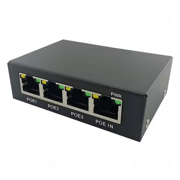 4 Puertos Gigabit Completo PoE Extensor/Repetidor 100/1000M Extensor de Conmutador de Red para Poe Switch NVR Cámara IP AP