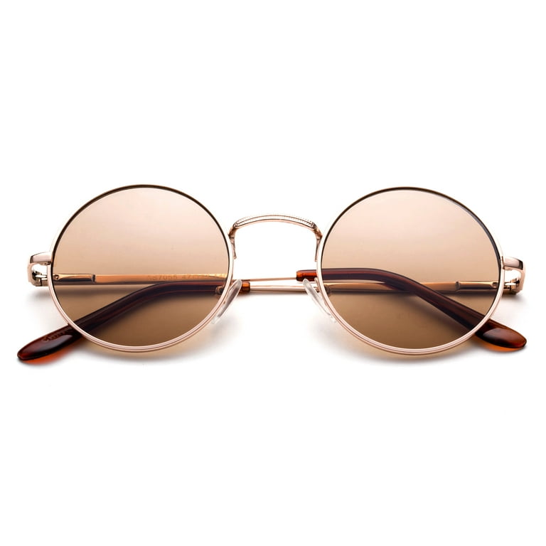 New bee Round Retro John Lennon Sunglasses, Vintage Glasses, Metal