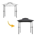 thumbnail image 5 of Hommoo Outdoor Patio Canopy Tent with Hook, Double Layer BBQ Gazebo, Grey, 5 of 8