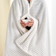 thumbnail image 5 of Ribbed Plush Sherpa Reversible Throw Blanket (50" x 60" Throw, White), 5 of 5