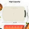 thumbnail image 3 of Auseo Electric Warming Tray - Full Surface Heating, Rollable & Portable, Premium Silicone Nano-Material, 7 Temperature Settings, Auto Shut-off - for Gatherings, Parties, Everyday Use, White, 3 of 9