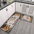 thumbnail image 3 of 2 Pcs Merry Christmas Kitchen Rugs and Mats Set Colorful Balls Pine Trees Snowflake Kitchen Rugs and Mats Anti Fatigue Kitchen Rugs and Matsfor Cook Home Decor (47x17+30x17 Inches), 3 of 7
