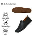 thumbnail image 4 of Mens Non-slip Loafers Leather Fashion Casual Shoes Outdoor Comfortable Walking Shoes Lightweight Oxfords Black 8.5 US, 4 of 7