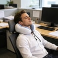 thumbnail image 5 of MMJ Memory Foam U Shaped Travel Pillow Ice Silk Cooling Neck Rest Slow Rebound Portable for Airplane Car Nap Washable Cover, 11.81x11.41in, 5 of 6