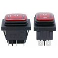 thumbnail image 3 of 2 piezas Interruptor basculante de encendido/apagado/encendido DPST 6 broches 3 posiciones Conmutador basculante con indicador rojo LED 16A 250V AC para coche Camion Moto Bateau KCD4-203N-R, 3 of 5
