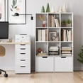 thumbnail image 2 of 2024 New Bookshelf, Modern Bookcase Storage Cabinet with Drawers and 9 Cube, Free Standing Storage Organizer Book Shelves in Living Room/Home/Office, 2 of 7